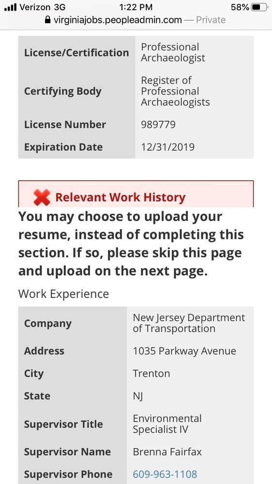 4 - Error message for work history.jpg