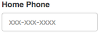 Single Line Text placeholder example