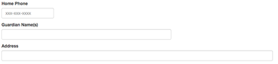 Single Line Text field size examples