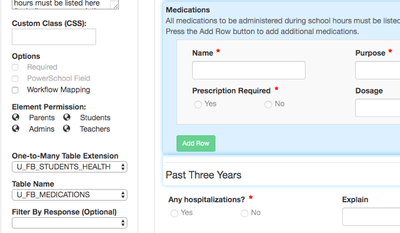Enhanced Collection Table setup