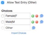 Multiple Choice options setup