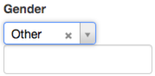 Dropdown Other text entry example