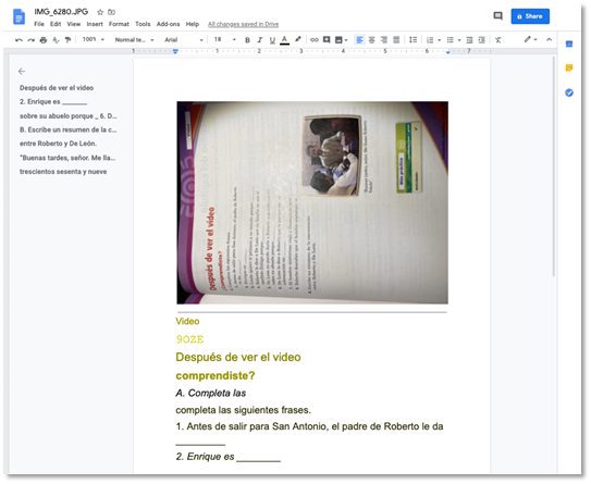 Creating a Google Doc from Printed Materials Using the Drive App ...