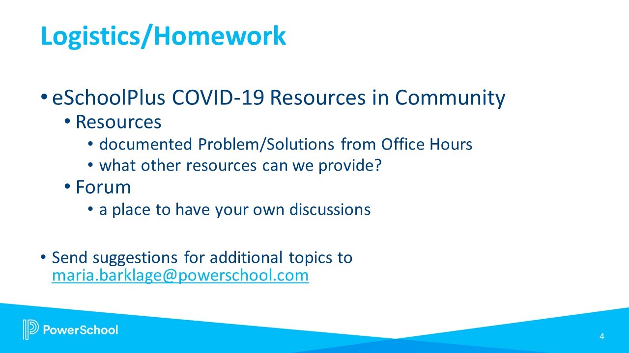 04/01/2020 eSchoolPlus COVID19 Office Hours Recording and PowerPoint
