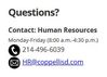 Coppell Independent School District Human Resources Contact Info..JPG