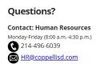 Coppell Independent School District Human Resources Contact Info..JPG