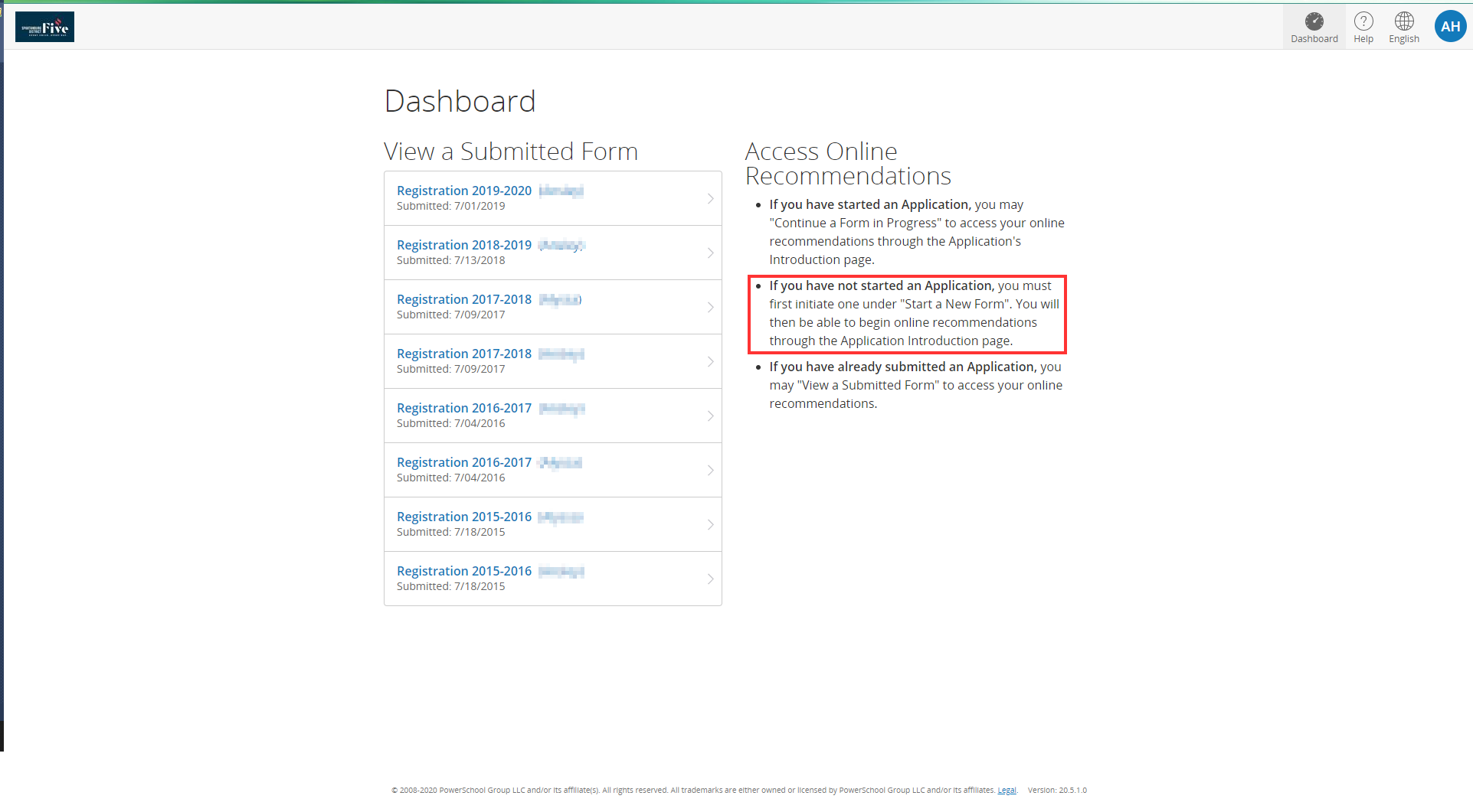 "Start a New Form" PowerSchool Community
