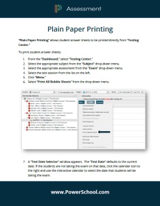 Plain Paper Printing - PowerSchool Community