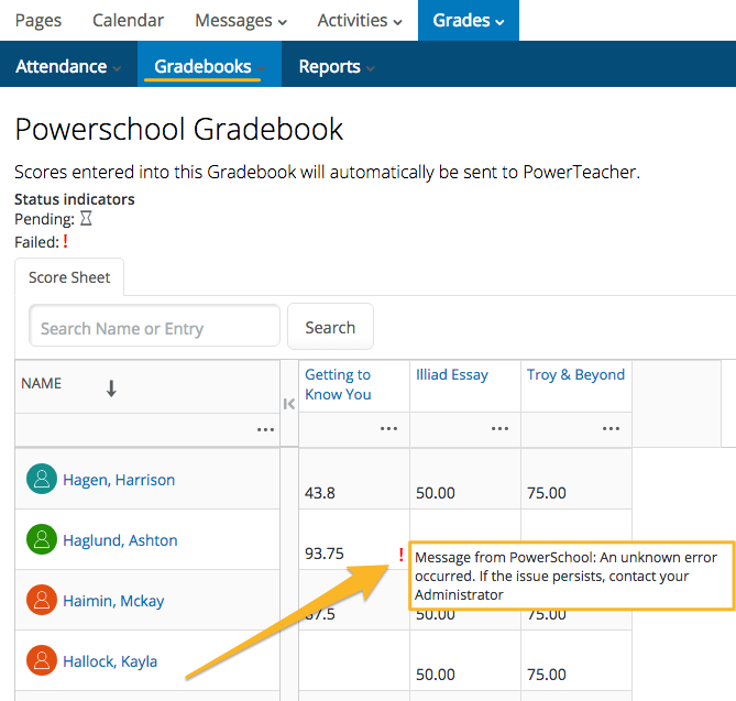Why does my grade in Learning not show up in Power... PowerSchool Community