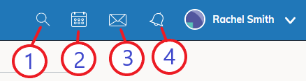Screenshot illustrating the Right side of the Header