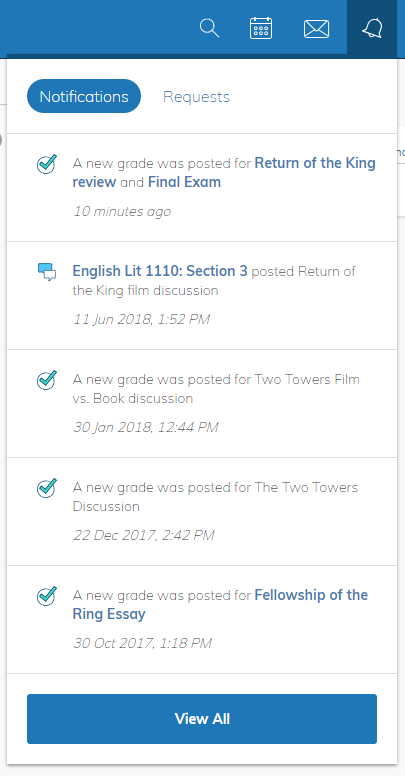 Notifications and Requests