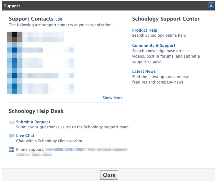 Schoology to PowerSchool Contact Page