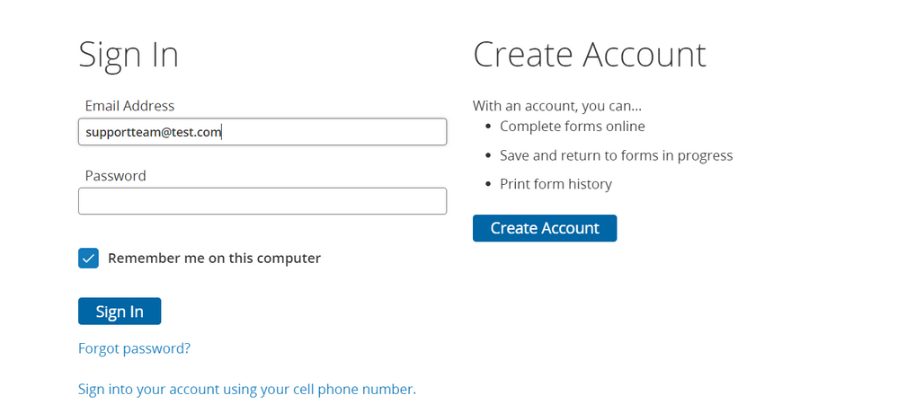 Create account and Sign In Page.PNG