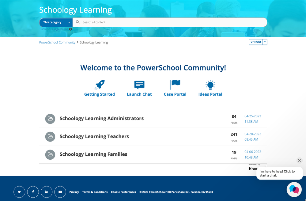 Schoology Learning Knowledge bases