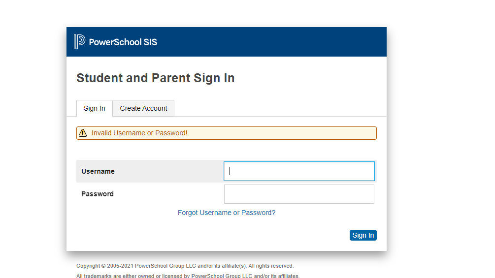 Resetting Password PowerSchool Community