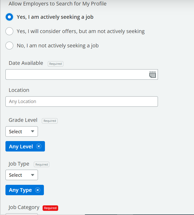 Q&A How do I make my profile searchable for potential employers in the