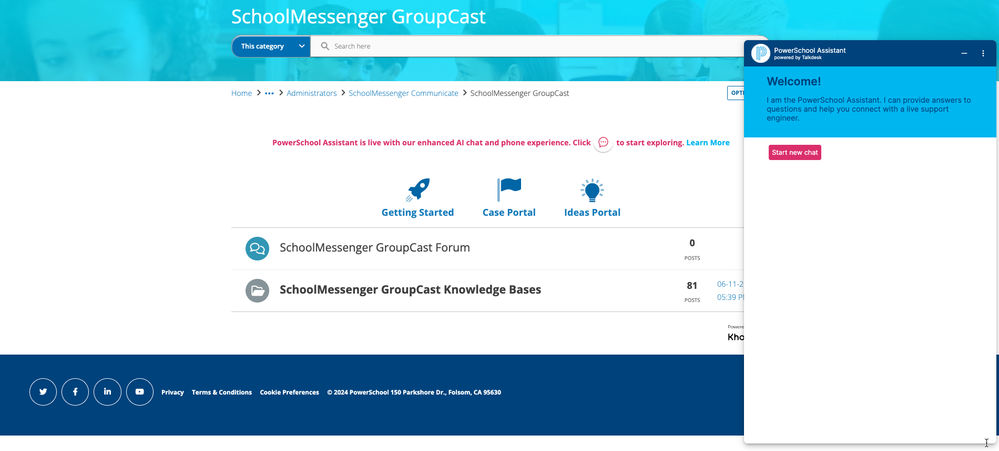 SchoolMessenger GroupCast page in the Community.png