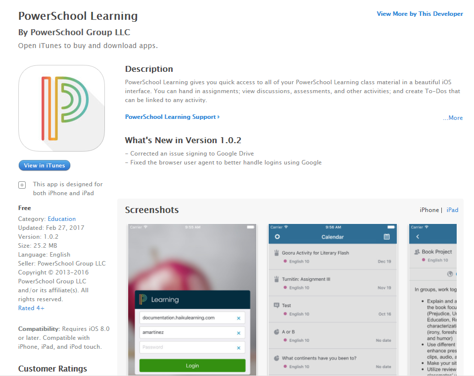 Where can I find the PowerSchool Learning iOS App? PowerSchool Community