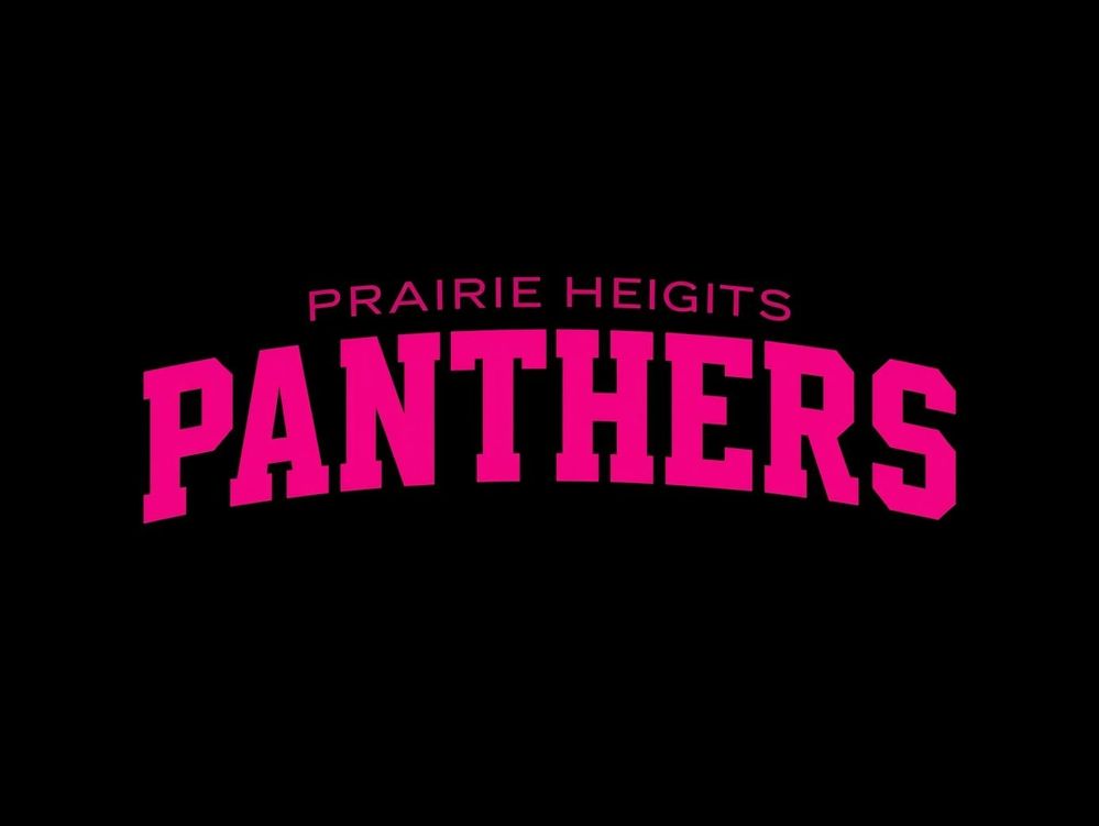 prairie heights Panthers but in pink letters and  a black background.jpg