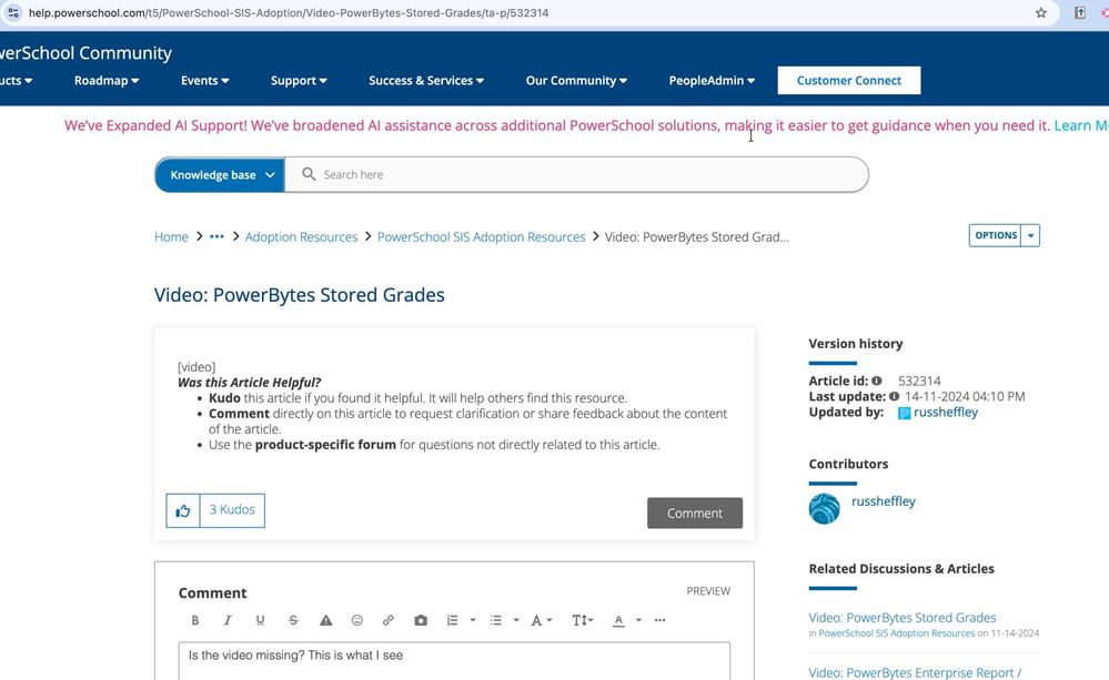 There is no video (?)